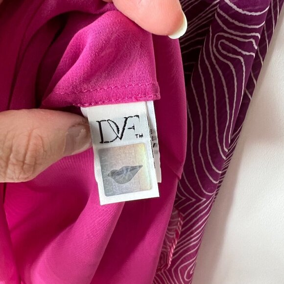 Diane von furstenberg ombré silk blouse women’s size 4 - Picture 5 of 9